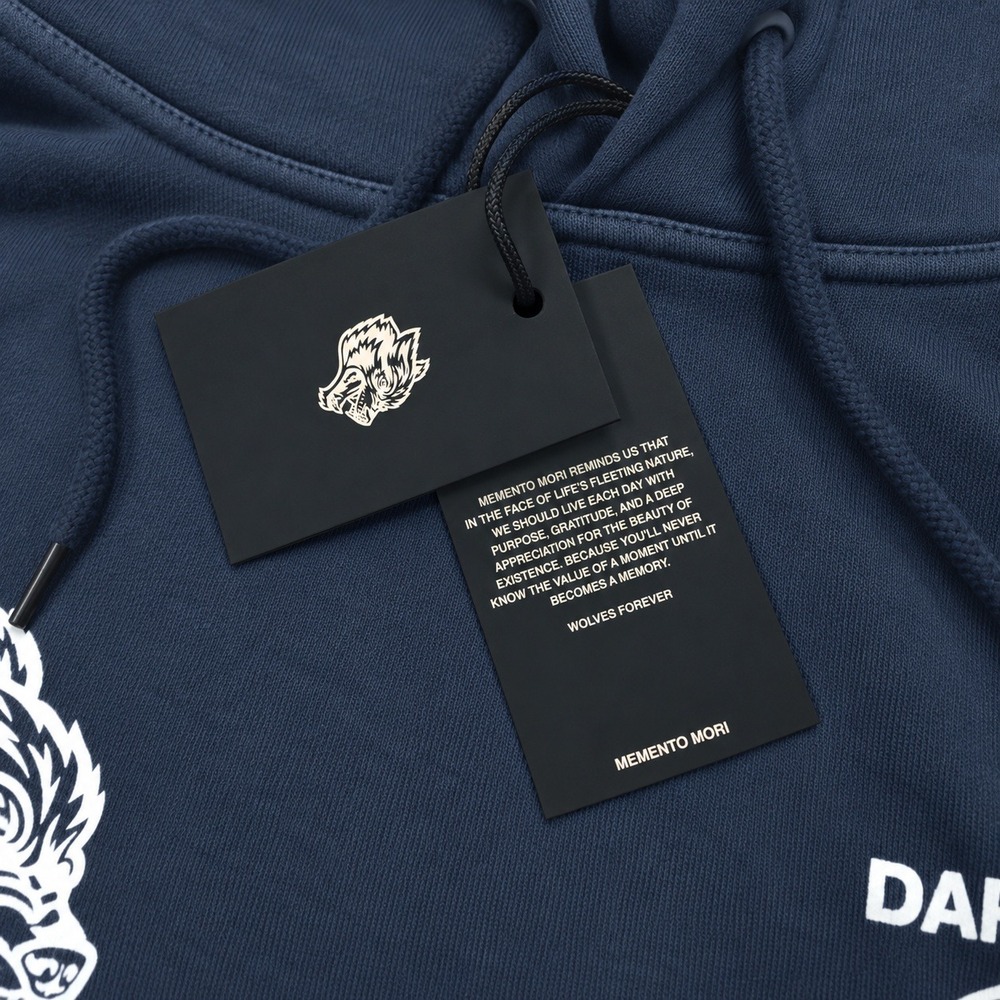 Darc Sport Memento Mori Bishop Hoodie Darc Blue Size Large NWT - Picture 6 of 8